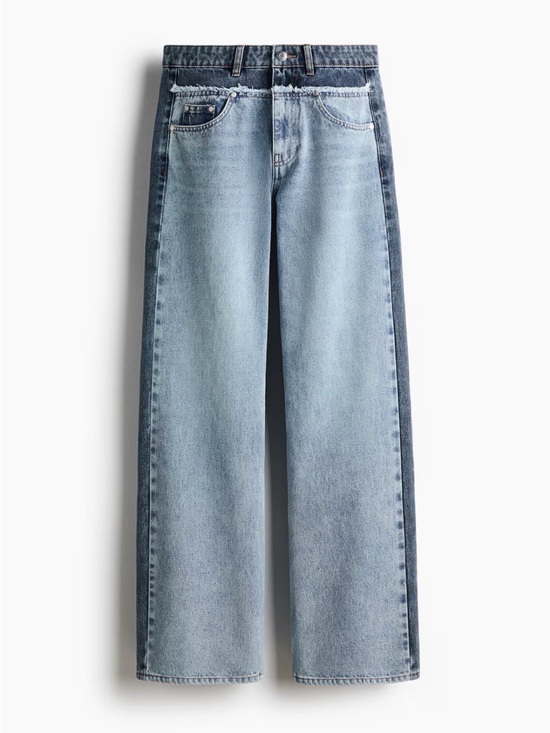 H&M Denim - H&M x Stella McCartney Two Tone Straight Leg Jeans US Size 18